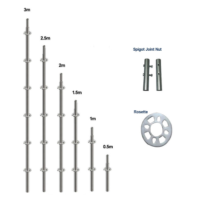 Scaffolding Company Painted 48.3mm 2m Ringlock System Scaffolding For Contractors