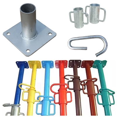 Construction Formwork Temporary Structures Light Duty Prop Jack with Cup Nut Square Plate